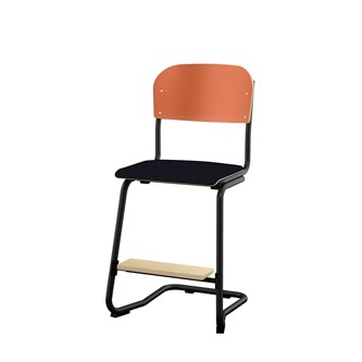 Matte FSC stol sh 50 cm lille sæde sort stel