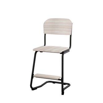 Matte FSC stol sh 50 cm lille sæde sort stel