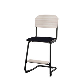 Matte FSC stol sh 50 cm lille sæde sort stel