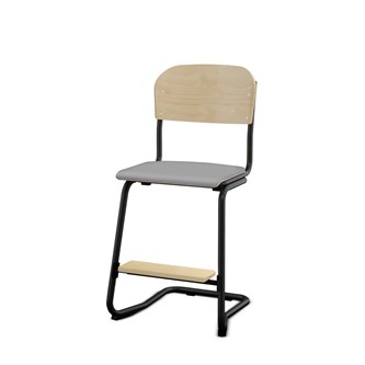 Matte FSC stol sh 45 cm lille sæde sort stel