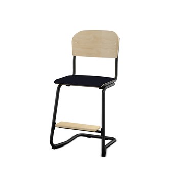 Matte FSC stol sh 50 cm lille sæde sort stel