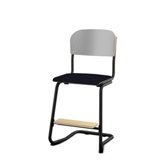 Matte FSC stol sh 50 cm lille sæde sort stel