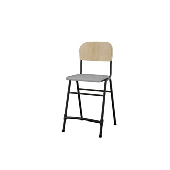 Matte FSC stol sh 54 cm lille sæde sort stel