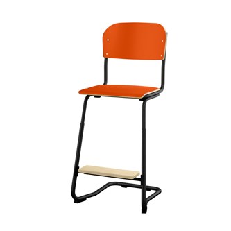 Matte FSC stol sh 57/63 cm lille sæde sort stel