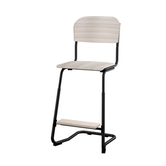 Matte FSC stol sh 57/63 cm lille sæde sort stel