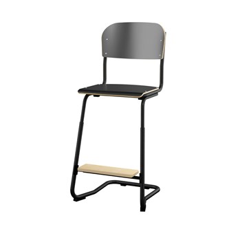 Matte FSC stol sh 57/63 cm lille sæde sort stel