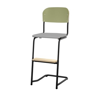 Matte FSC stol sh 57/63 cm lille sæde sort stel