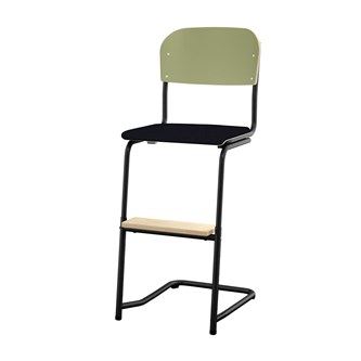 Matte FSC stol sh 45/63 cm lille sæde sort stel