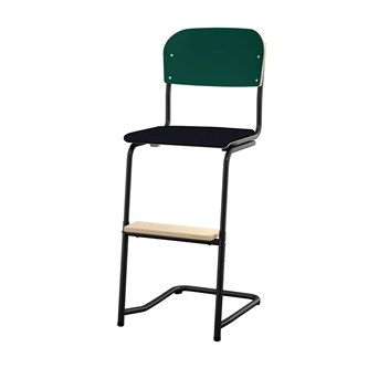 Matte FSC stol sh 45/63 cm lille sæde sort stel