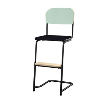 Matte FSC stol sh 45/63 cm lille sæde sort stel