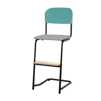 Matte FSC stol sh 57/63 cm lille sæde sort stel