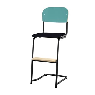 Matte FSC stol sh 45/63 cm lille sæde sort stel
