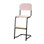 Matte FSC stol sh 45/63 cm lille sæde sort stel