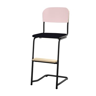 Matte FSC stol sh 45/63 cm lille sæde sort stel