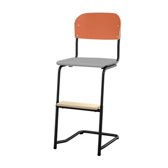 Matte FSC stol sh 57/63 cm lille sæde sort stel