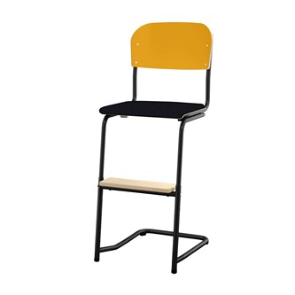 Matte FSC stol sh 45/63 cm lille sæde sort stel