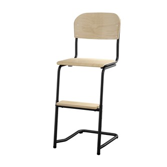 Matte stol sh 45/63 cm lille sæde sort stel