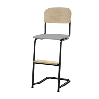 Matte FSC stol sh 57/63 cm lille sæde sort stel