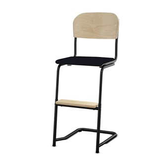 Matte stol sh 45/63 cm lille sæde sort stel