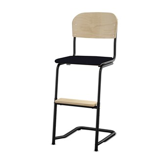 Matte FSC stol sh 45/63 cm lille sæde sort stel