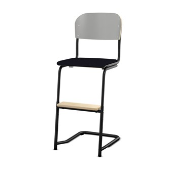 Matte FSC stol sh 45/63 cm lille sæde sort stel