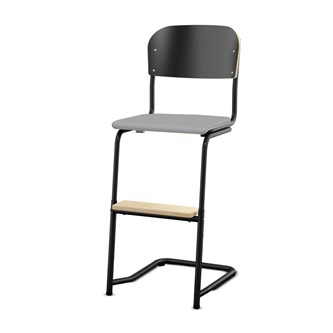 Matte FSC stol sh 57/63 cm lille sæde sort stel