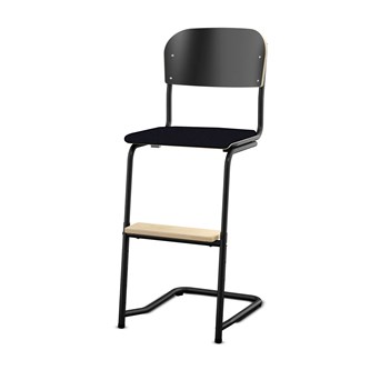 Matte FSC stol sh 45/63 cm lille sæde sort stel