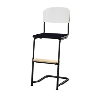 Matte FSC stol sh 45/63 cm lille sæde sort stel