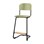 Matte FSC stol sh 63 cm stort sæde sort stel