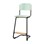 Matte FSC stol sh 63 cm stort sæde sort stel