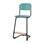 Matte FSC stol sh 63 cm stort sæde sort stel