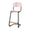 Matte FSC stol sh 63 cm stort sæde sort stel