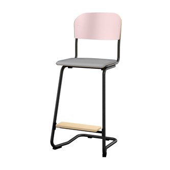 Matte FSC stol 63 cm lille sæde sort stel