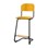 Matte FSC stol sh 63 cm stort sæde sort stel