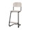 Matte FSC stol sh 63 cm stort sæde sort stel