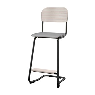 Matte FSC stol 63 cm lille sæde sort stel