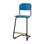Matte FSC stol sh 63 cm stort sæde sort stel
