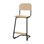 Matte FSC stol sh 63 cm stort sæde sort stel