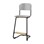Matte FSC stol sh 63 cm stort sæde sort stel
