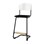 Matte FSC stol sh 63 cm stort sæde sort stel