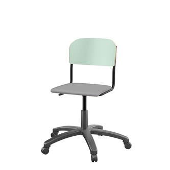 Matte FSC stol gas lille sæde sort stel