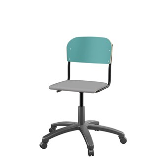 Matte FSC stol gas lille sæde sort stel