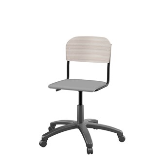 Matte FSC stol gas lille sæde sort stel