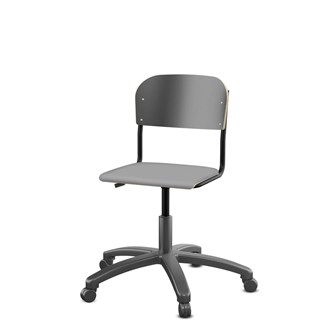 Matte FSC stol gas lille sæde sort stel