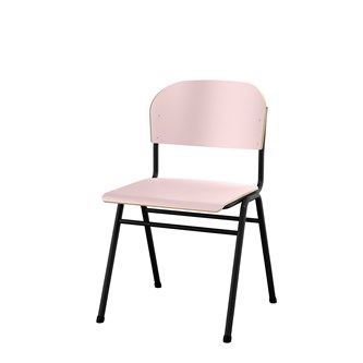 Matte FSC stol sh 44 cm stort sæde sort stel