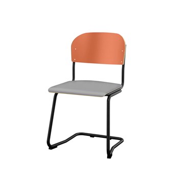 Matte FSC stol sh 45 cm stort sæde sort stel