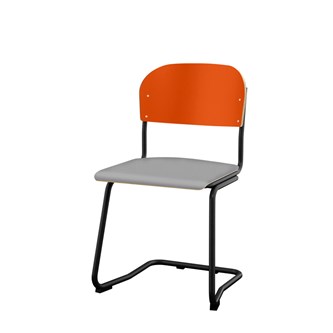 Matte FSC stol sh 45 cm stort sæde sort stel