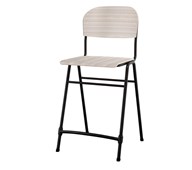 Matte FSC stol sh 65 cm stort sæde sort stel