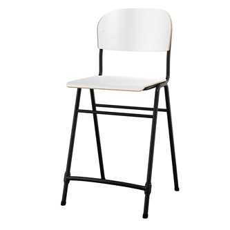 Matte FSC stol sh 65 cm stort sæde sort stel