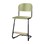 Matte FSC stol sh 57/63 cm stort sæde sort stel